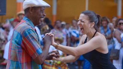 Mickela Mallozzi Dancing at Fruit and Veg Market in Basse Terre