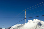 Avoid snow piles near electrical installations