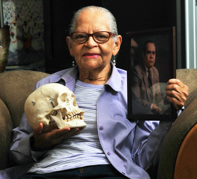 Monette loved her late brother, but not his medical school skull.