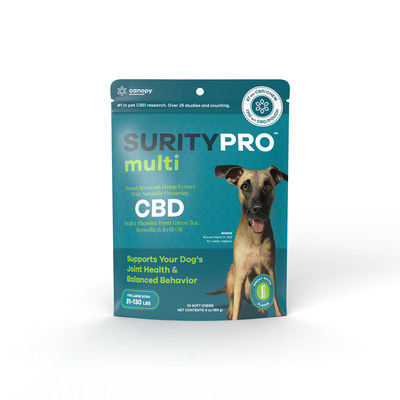 Canopy Animal Health Launches SurityPro™ CBD Line for Dogs (CNW Group/Canopy Growth Corporation)