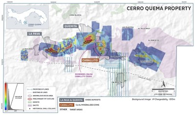 Figure 4: Cerro Quema Geophysical IP Survey (CNW Group/Orla Mining Ltd.)
