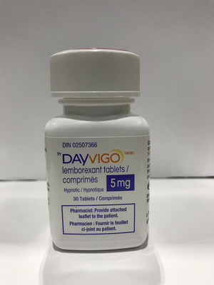 DAYVIGO is now available in Canada for the treatment of insomnia in adults. (CNW Group/Eisai Limited)