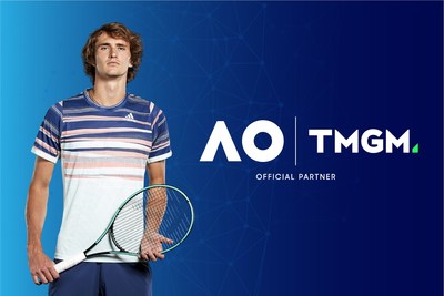 TMGM patrocina a la reconocida estrella del tenis Alexander Zverev para el Abierto de Australia. Crédito de la foto: ATP y Getty Images. (PRNewsfoto/TMGM)