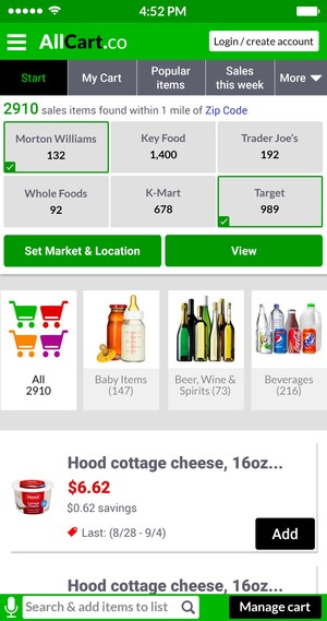AllCart, a New Grocery Savings App Launches to Help Consumers Save $400 a Month on Groceries