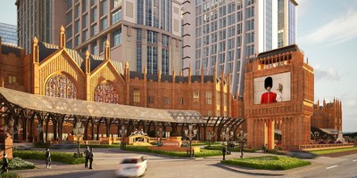 An artist’s rendering shows the exterior of The Londoner Macao, which opened its first phase Monday. Opening progressively throughout the year, coming attractions include the imposing Houses of Parliament facade and life-size 96-metre Elizabeth Tower, featuring a replica of the famous Big Ben clock face, which will welcome guests with its accurate rendition of the classic bell chimes. (PRNewsfoto/Sands China Ltd.)