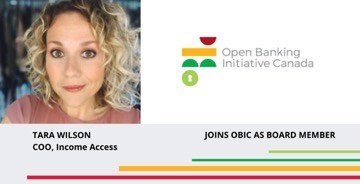 Tara Wilson, COO, Income Access joins OBIC as Board Member. (CNW Group/Open Banking Initiative Canada (OBIC))