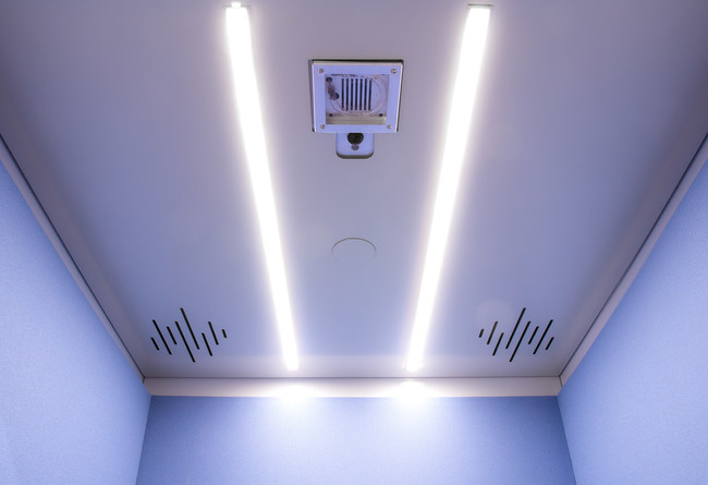 Cubicall Phone Booth UV Ceiling with PURO Lighting Fixture