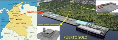 Rendition showing fully expanded Puerto Solo Energy Hub Port Complex at Buenaventura.