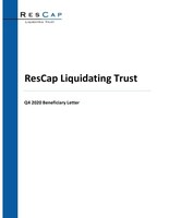 ResCap Liquidating Trust Announces Posting of Q4 2020 Financial Statements
