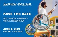 Sherwin-Williams to Hold 2021 Financial Community Presentation Virtually on June 8, 2021