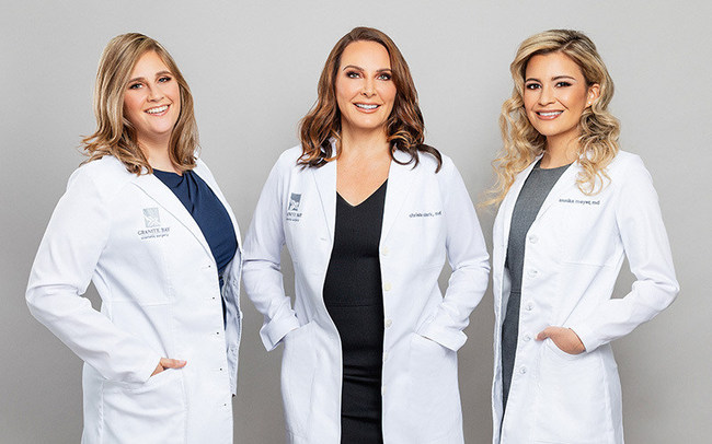 Plastic surgeons Dr. Amie Miller, Dr. Christa Clark, and Dr. Annika Meyer of Granite Bay Cosmetic Surgery in Granite Bay, CA.