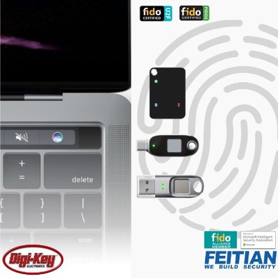 The FEITIAN BioPass K26, K27, and K33 security keys are now available through the Digi-Key Marketplace, among many other FEITIAN OTP tokens, security key, and authentication products