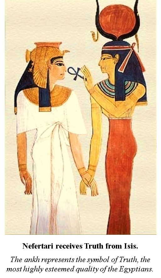 Nefertari receives truth from Isis.