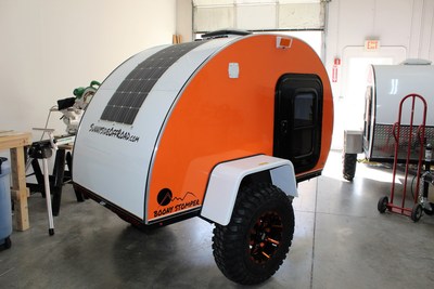 This custom off road teardrop camper is available in many color with lots of fun options.