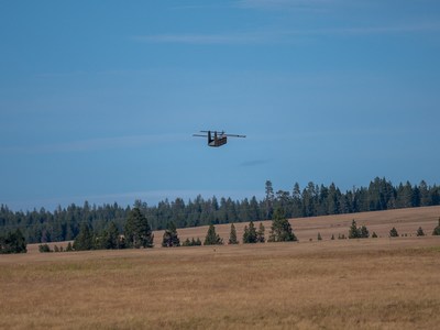 A Silent Arrow GD-2000 Autonomous Cargo Delivery UAS Uses Onboard LiDAR to Initiate the Landing Flare Sequence During an Air Force Demonstration Flight, Pendleton Oregon.