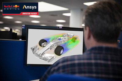 Red Bull Racing engineers use Ansys to optimize aerodynamic simulations.
