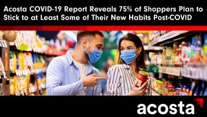 New Acosta COVID-19 Report Reveals 75% of Shoppers Plan to Stick to at Least Some of Their New Habits Post-COVID