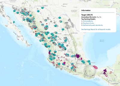 An image of the predictive analytics in the new Mexico Target Map.