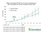 Cannabics Pharmaceuticals' in-vivo Study concludes with a 33% Lower Tumor Volume in Mice Treated with Company's Proprietary Drug Candidate for Colorectal Cancer