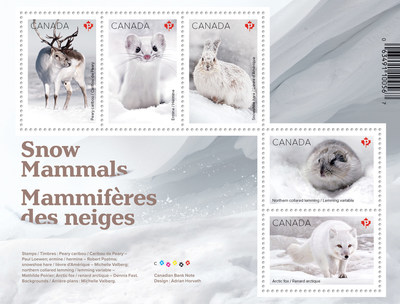 Timbres : mammifres des neiges (Groupe CNW/Postes Canada)