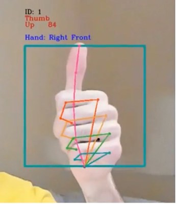 Hand tracking using AI-based joints skeleton approach (CNW Group/Motion Gestures)