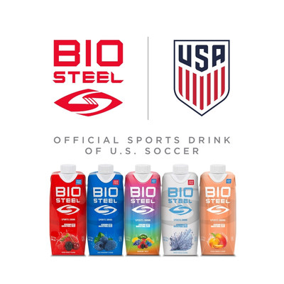 BioSteel becomes the official sports drink sponsor for U.S. Soccer. (CNW Group/BioSteel Sports Nutrition Inc.)