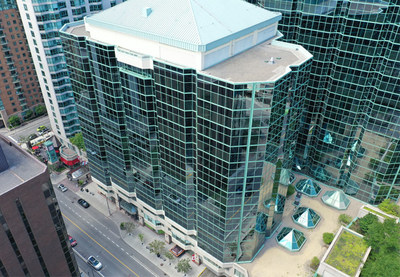 Aerial view of 427 Laurier Avenue, Minto Commercial's Enterprise building (CNW Group/The Minto Group)