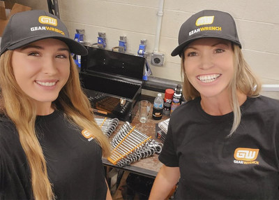 ARCA Menards Series West driver Bridget Burgess, left, poses with crew chief and mother Sarah Burgess will have GEARWRENCH as the official tool sponsor of their team, BMI Racing, for the 2021 season.