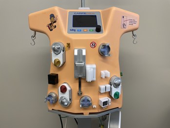 The Cardio-Renal Pediatric Dialysis Emergency Machine (CARPEDIEM) is a new system for patients with acute kidney injury or kidney failure requiring dialysis. This ground-breaking technology is intended to provide continuous renal replacement therapy (CRRT) to patients weighing between 5 and 20 pounds.