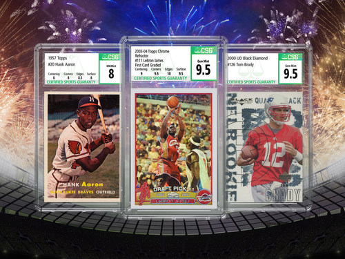 CSG will grade both modern and vintage sports cards, including baseball cards, basketball cards, football cards and other sports card types.