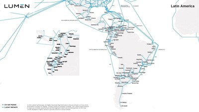 Mapa de Rede de Lumen LATAM