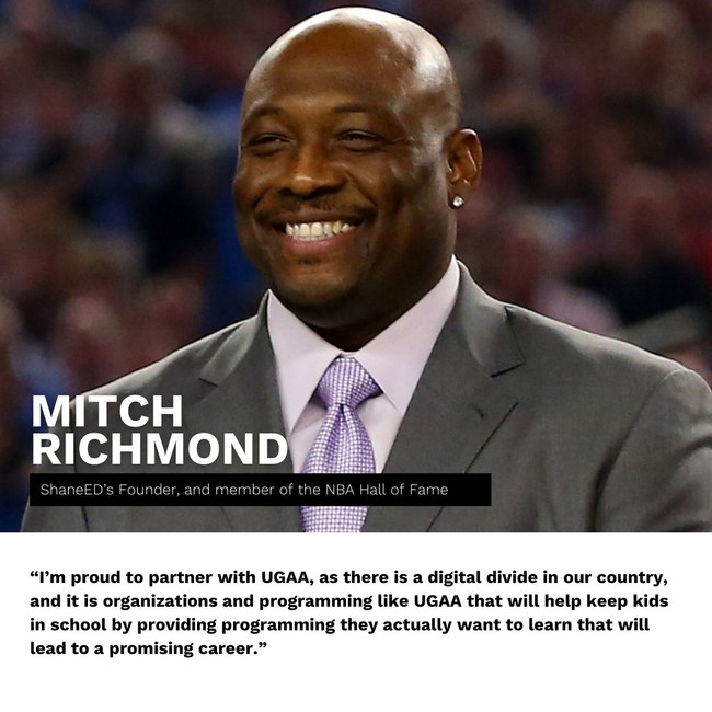 Mitch Richmond, ShaneED's Founder, and member of the NBA Hall of Fame