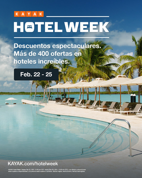 KAYAK lanza Hotel Week, su evento de en hoteles del año