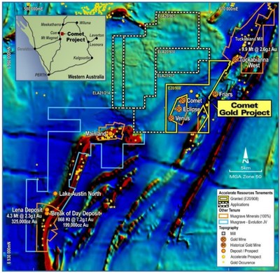Figure 2: Comet Gold Project Location (Accelerate Q4 2020 quarterly) (CNW Group/Vox Royalty Corp.)