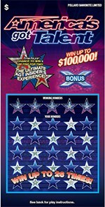 Concept ticket art featuring America's Got Talent (CNW Group/Pollard Banknote Limited)