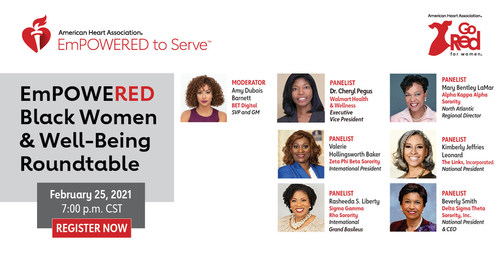 American Heart Association announces EmPOWERED to Serve™ Black Women and Well-Being Roundtable in partnership with Divine Nine Sororities and The Links, Inc.