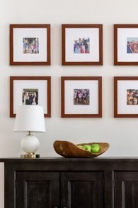 Gallery wall made with Frame It Easy custom frames. Photo by Lindsay Salazar Photography.