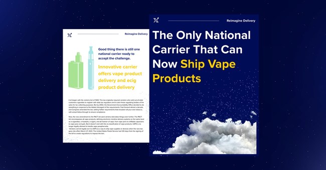 Innovative shipping carrier offers vape product delivery