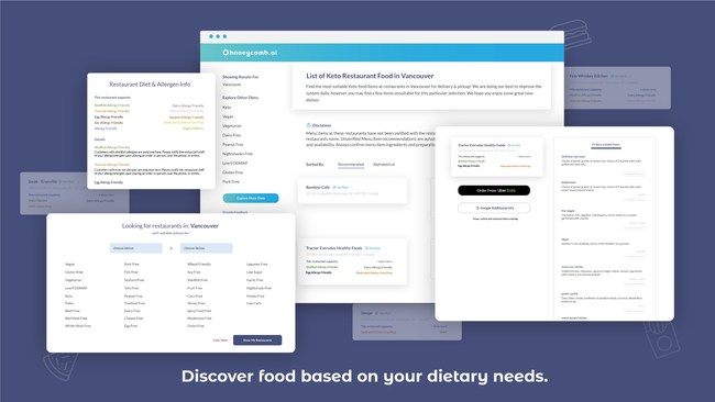 Discover food based on your dietary needs