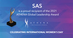 SAS receives ATHENA Global Organizational Leadership Award for women empowerment, diversity and inclusion efforts