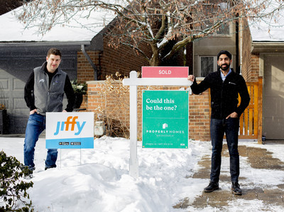 Properly Partners with Jiffy to ‘Polish’ Homes; Maximizing Value For Sellers (Left: Ryan Shupak, co-founder and CEO, Jiffy, Right: Anshul Ruparell, co-founder and CEO, Properly) (CNW Group/Properly)