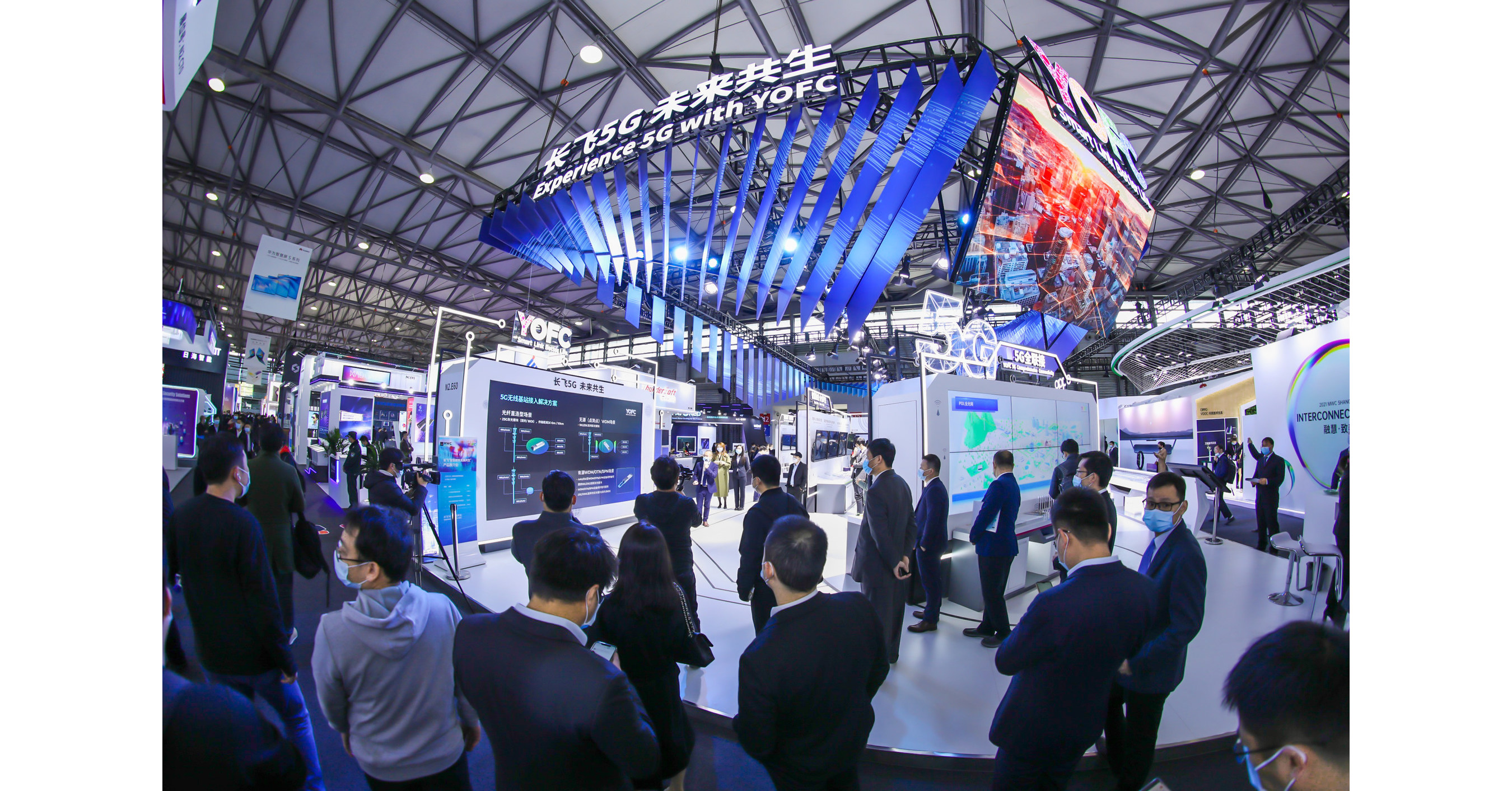 Experiencia 5G con YOFC | YOFC pone de relieve su perfil abierto e inteligente en el MWC Shanghai 2021