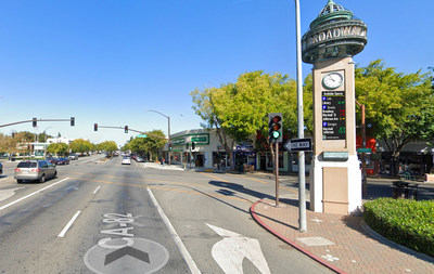 Un vistazo al moderno sistema de estacionamiento de Cleverciti en Redwood City (PRNewsfoto/Cleverciti Systems)