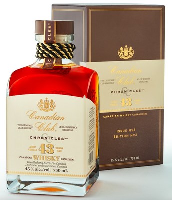 The 43-Year-Old Canadian Club Chronicles has been named Canada's best whisky at the eleventh annual Canadian Whisky Awards. Photo Credit: Canadian Club (CNW Group/Canadian Whisky Awards)