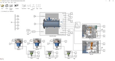 Detailed system modeling with Altair Activate allows subsystem optimization. The full thermo dynamic behavior of all parts of the Faema coffee machine is represented in a modular scheme, allowing for a realistic representation, parameter studies, and optimization of the entire system. 