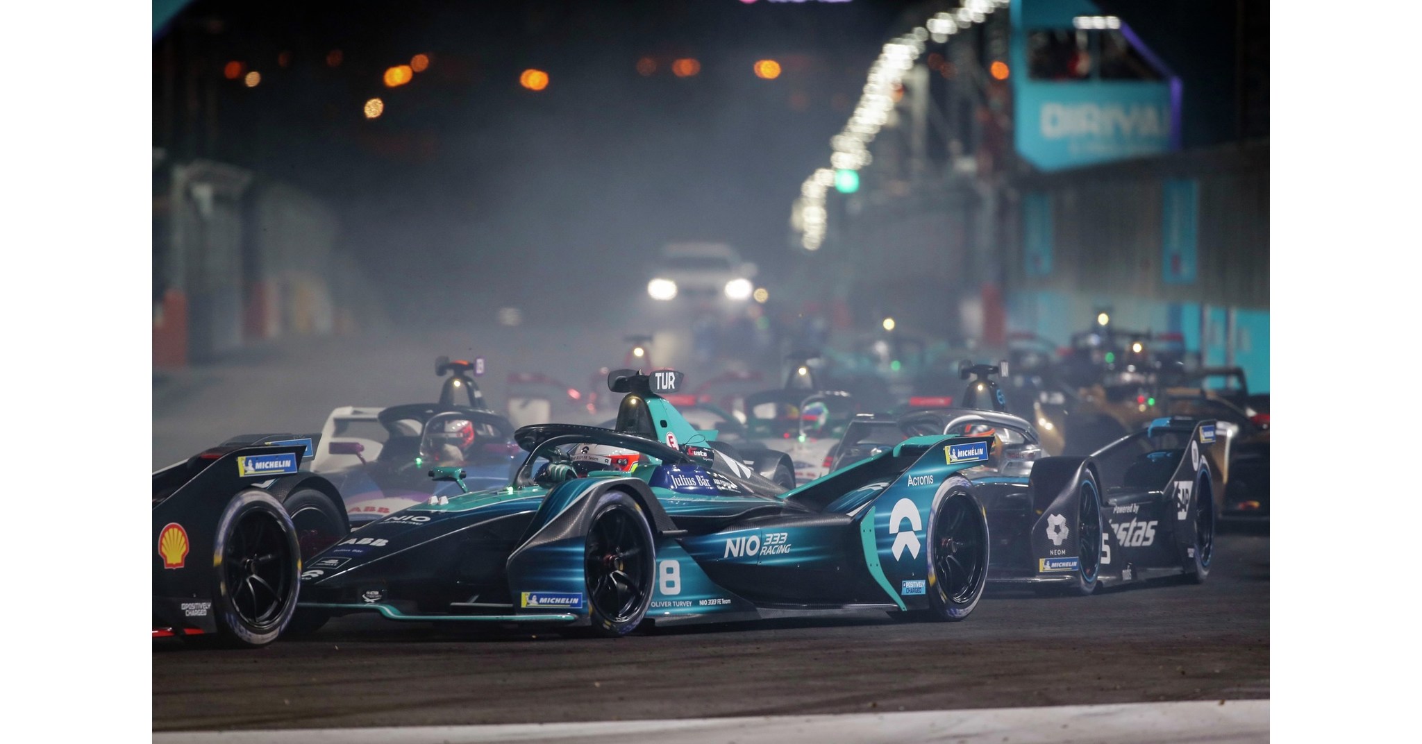 Diriyah EPrix underway as the first allelectric Formula E night race