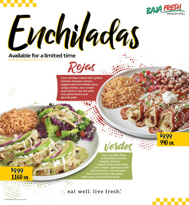 baja fresh nutrition menu enchilada