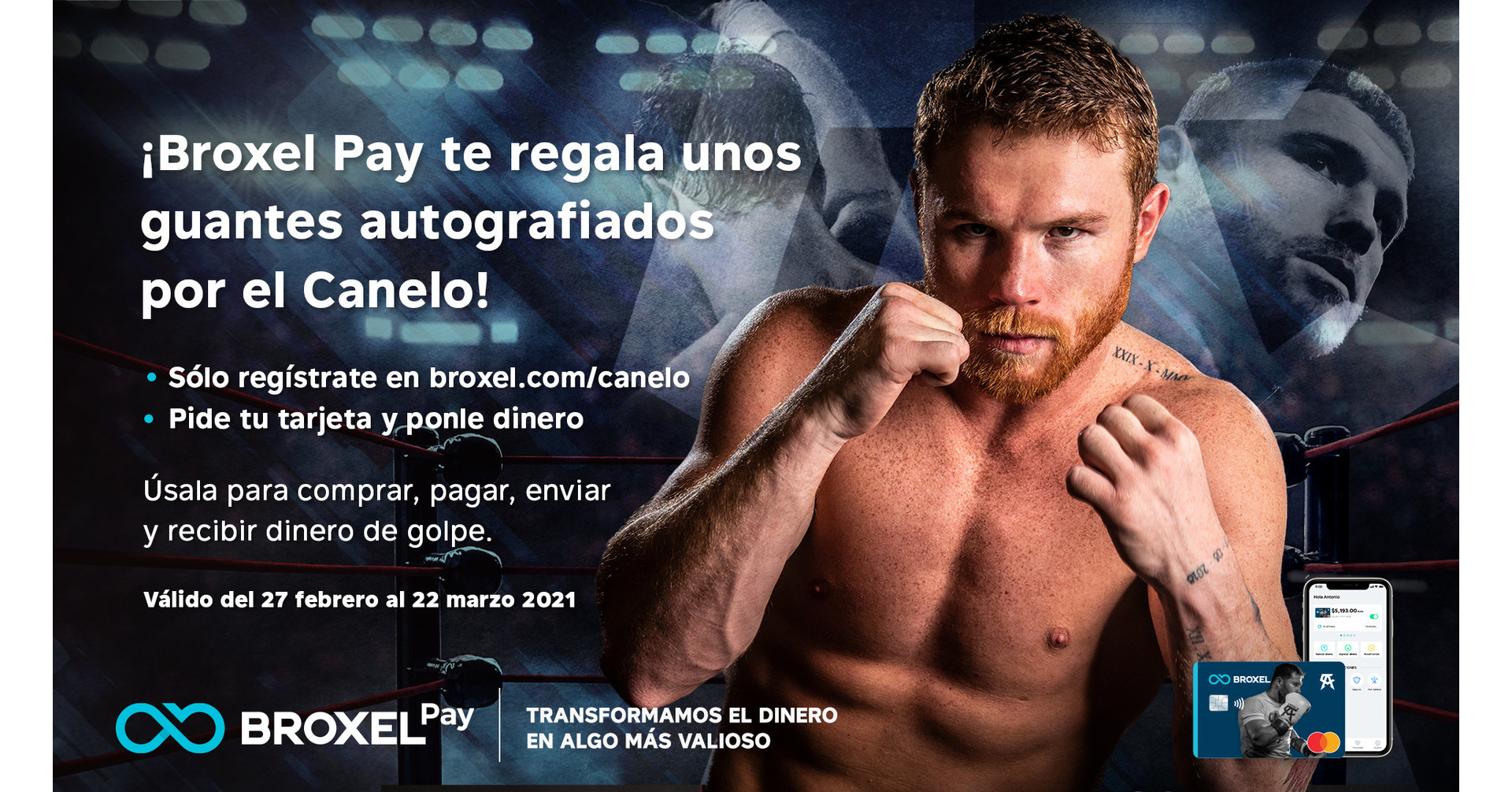Broxel Pay y Sa&uacute;l Canelo &Aacute;lvarez siguen comprometidos en promover la inclusi&oacute;n financiera para todos los mexicanos
