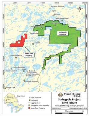 First Mining Options Land Package Near Springpole Gold Project, Canada