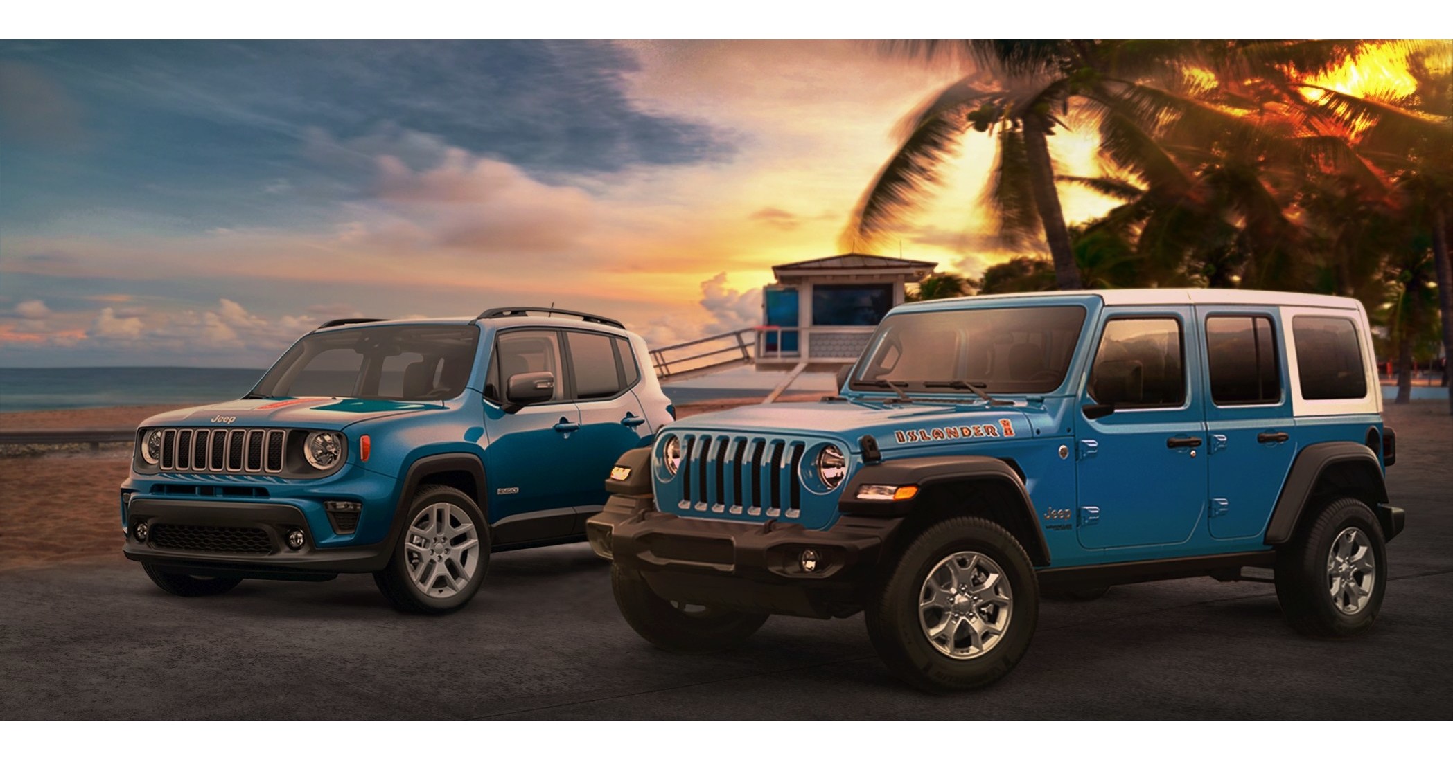 Fun in the Sun! Jeep® Wrangler and Renegade Islander Special Editions Awash  in Beach-themed Appointments